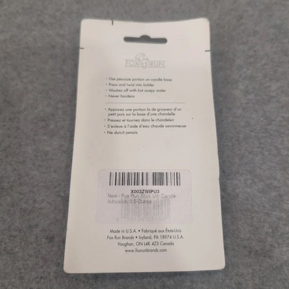 Fox Run Stick Um Candle‎ Adhesive 05 oz Prevents Wax Drips
